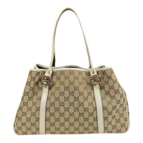 GUCCI Cream Canvas Tote Bag - Picture 1 of 11